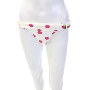 Sofia by Vix Womens Polka Dot Cheeky Bikini Bottom White Size L